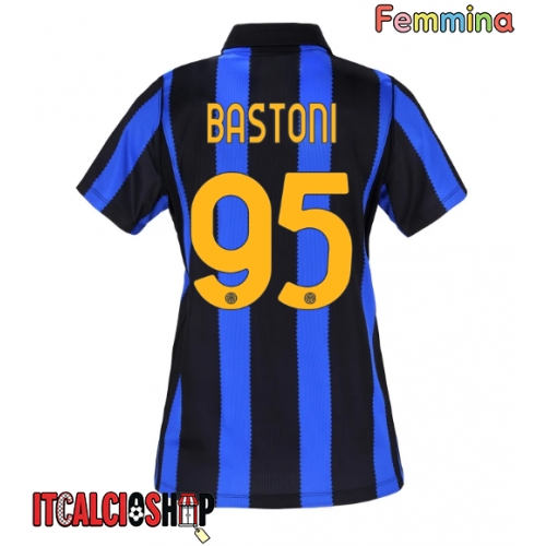Inter Milan Alessandro Bastoni #95 Prima Maglia Femmina 2026-27 Manica Corta